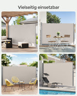 Markiza boczna na balkon i taras 160×350 cm beżowa