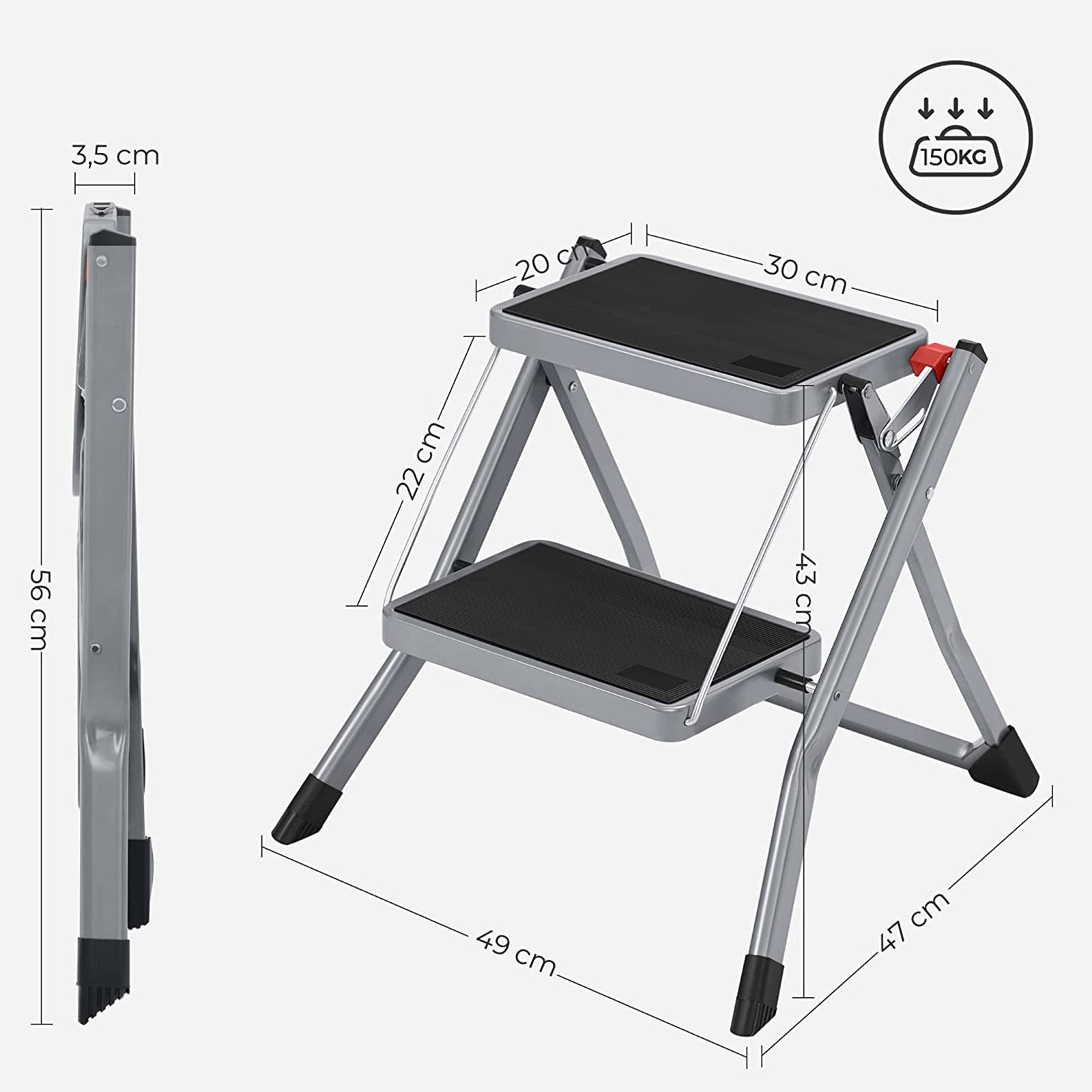 Mebel do domu, szary, 55 cm
