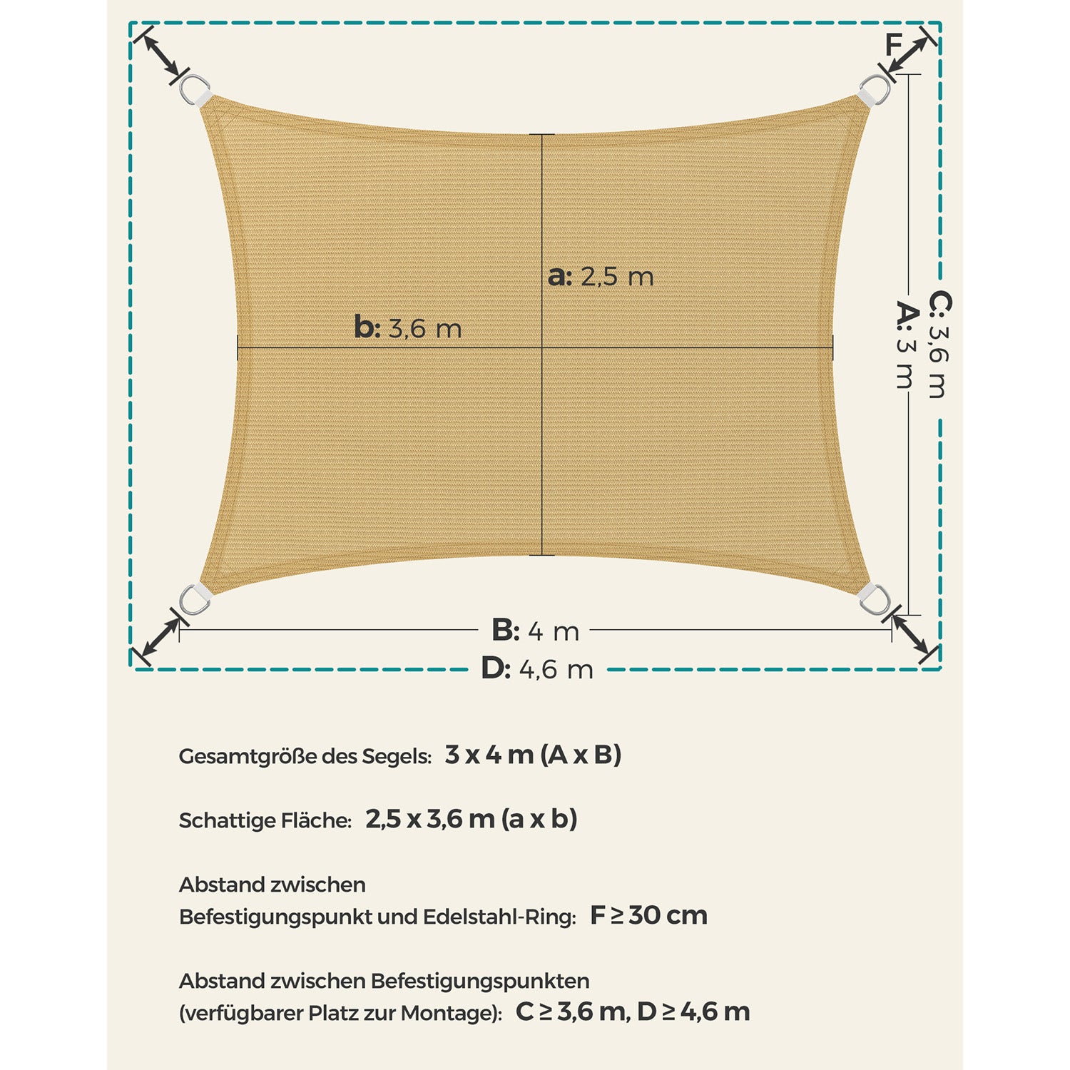 Produkt ogrodowy, yellow, 300 cm