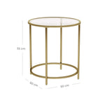 Stolik boczny, pale gold, 50 cm