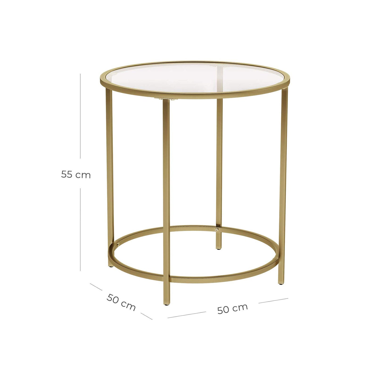 Stolik boczny, pale gold, 50 cm