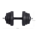 Zestaw hantli regulowanych 2x10 kg czarny