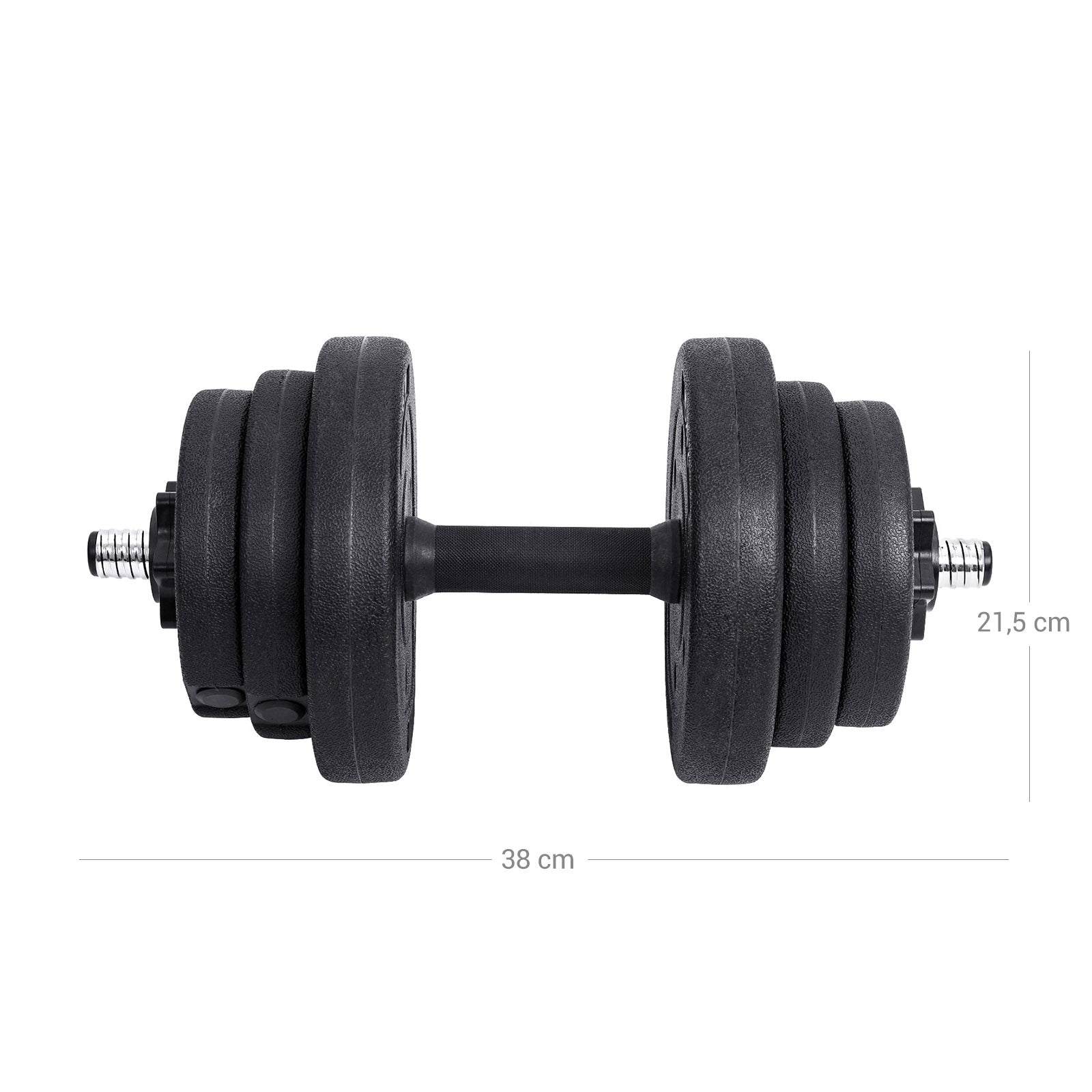 Zestaw hantli regulowanych 2x10 kg czarny