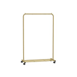 Mobilny wieszak na ubrania ze złotą półką 91 cm