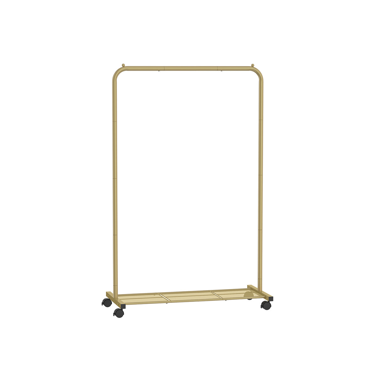 Mobilny wieszak na ubrania ze złotą półką 91 cm