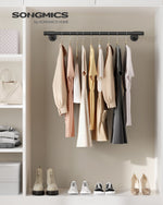 Zestaw 2 czarnych drążków ściennych na ubrania 30x84 cm