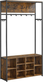 Ławka na buty, rustykalny brąz, 100 cm