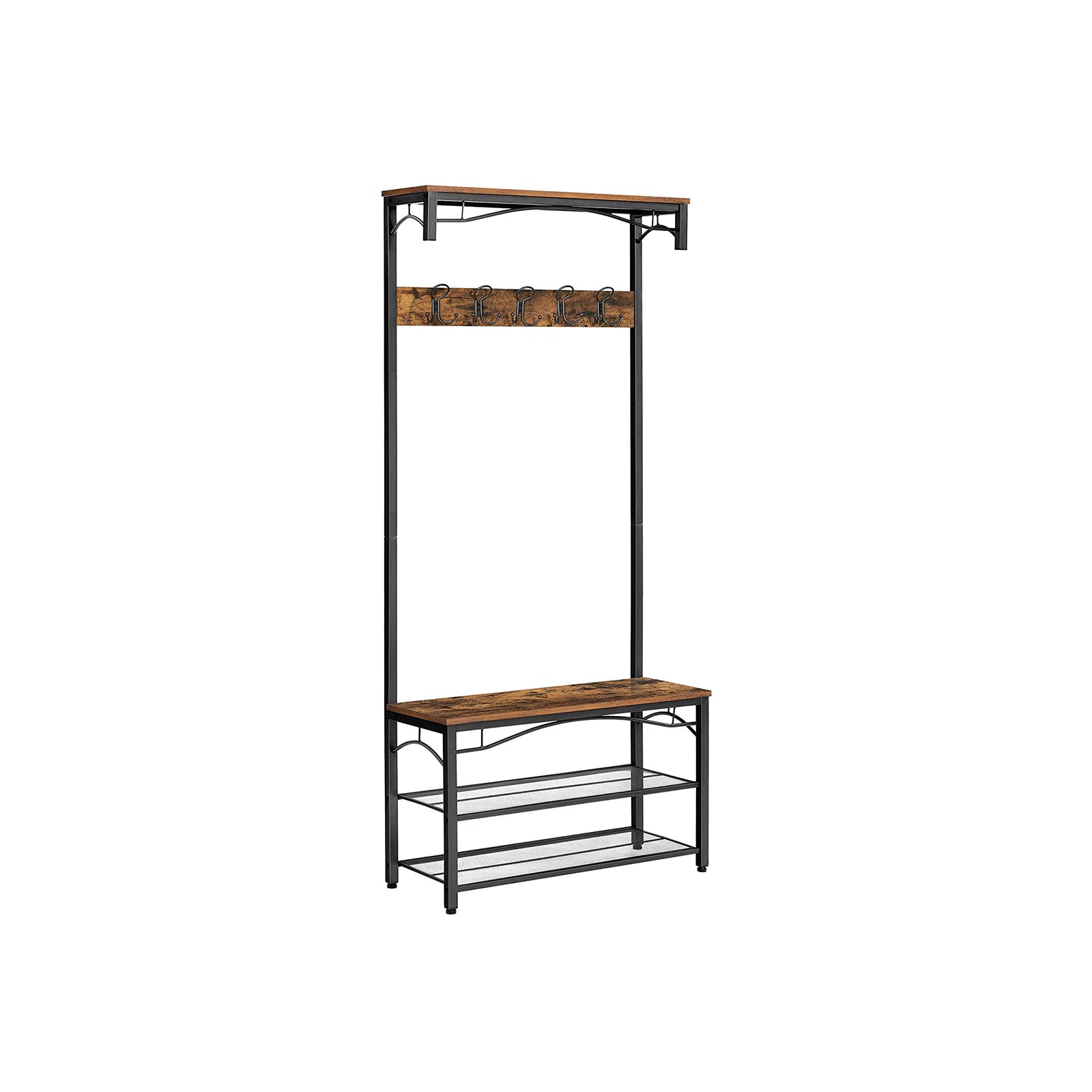 Regał na buty, rustykalny brąz, 70 cm