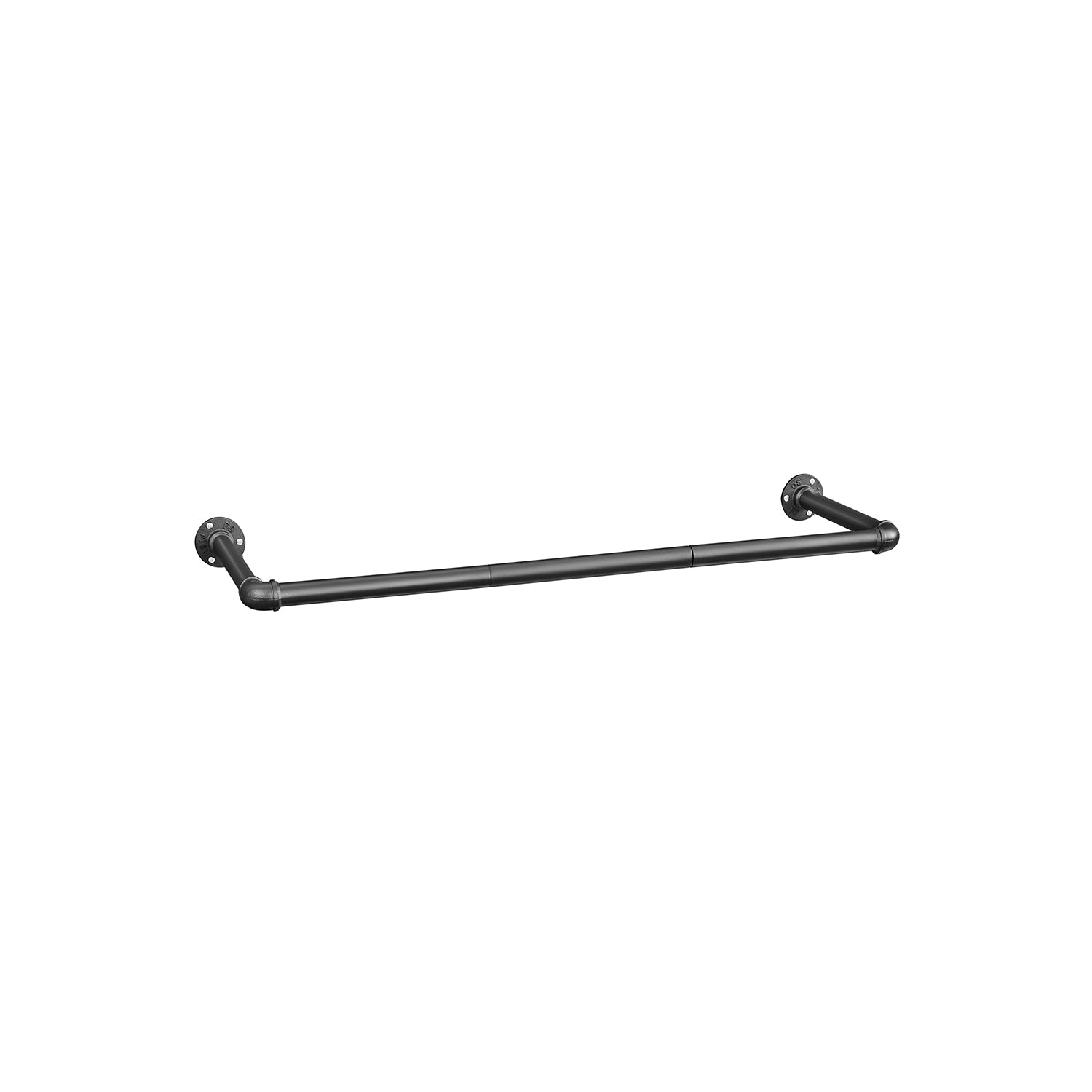 Metalowy wieszak ścienny na ubrania 92 cm czarny