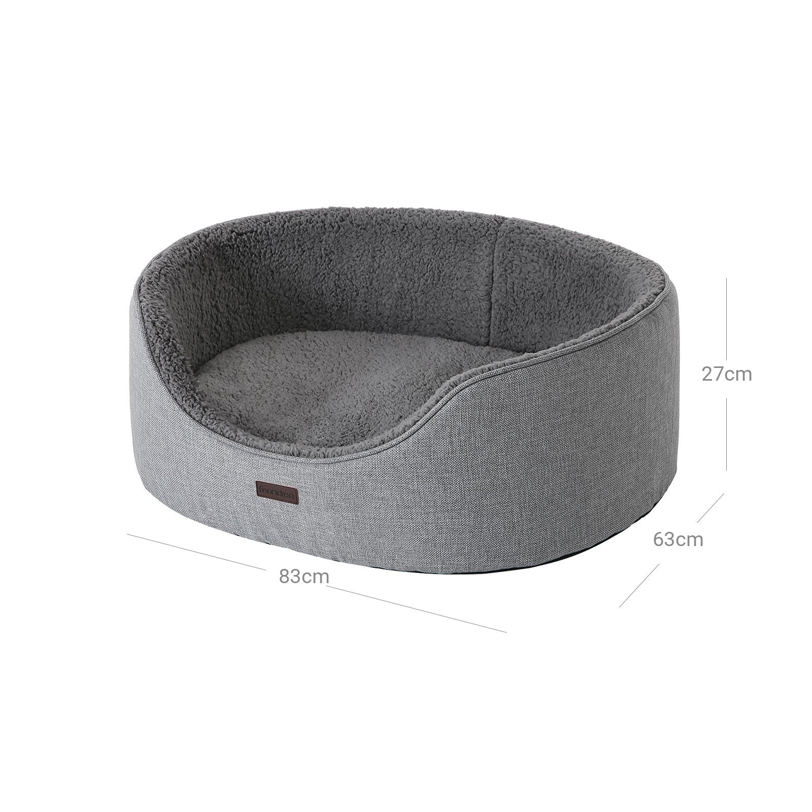 Legowisko dla psa, dove gray 2, 83 cm