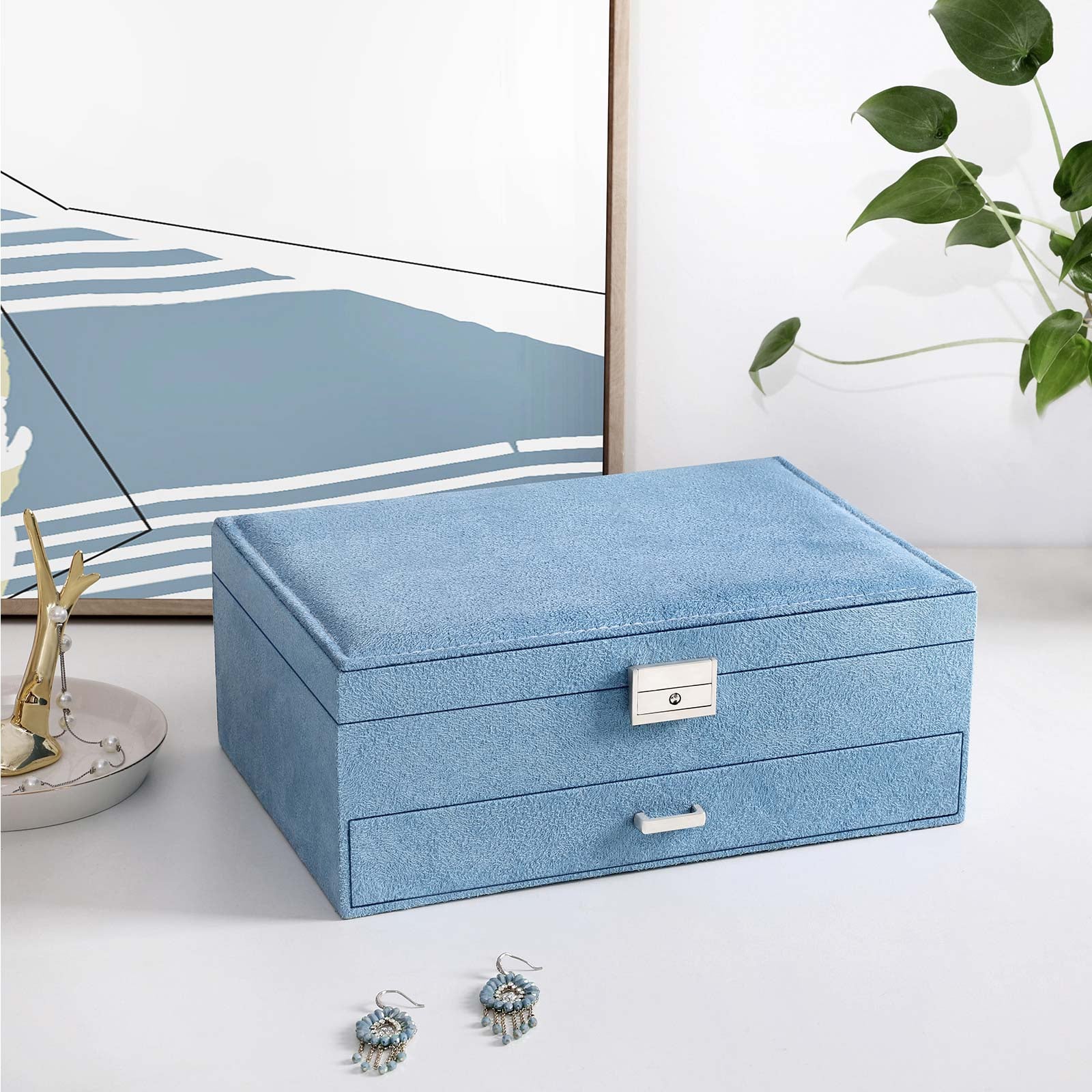 Organizer na biżuterię, quartz blue