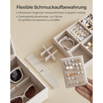 Organizer na biżuterię, cream white