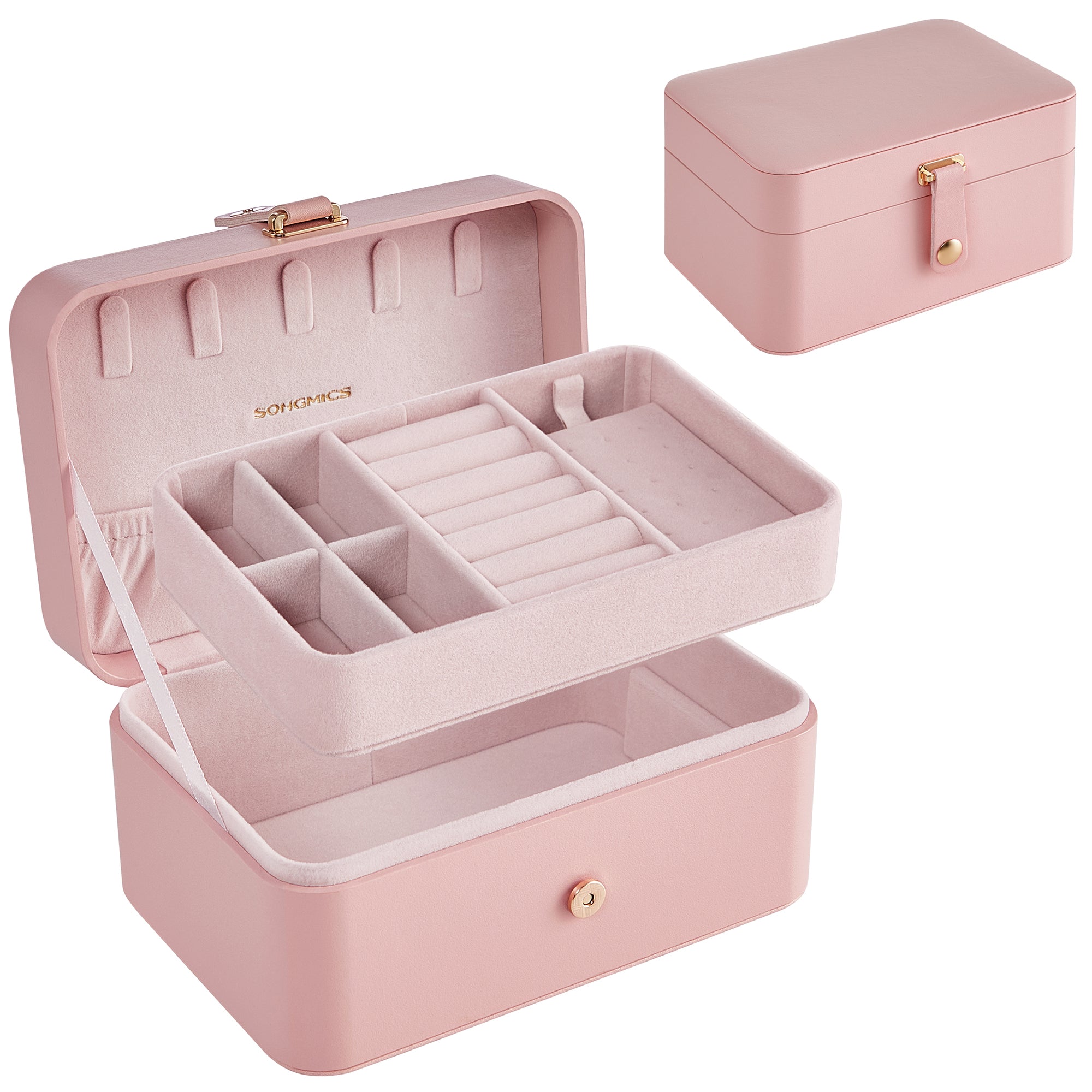Organizer na biżuterię, jelly pink