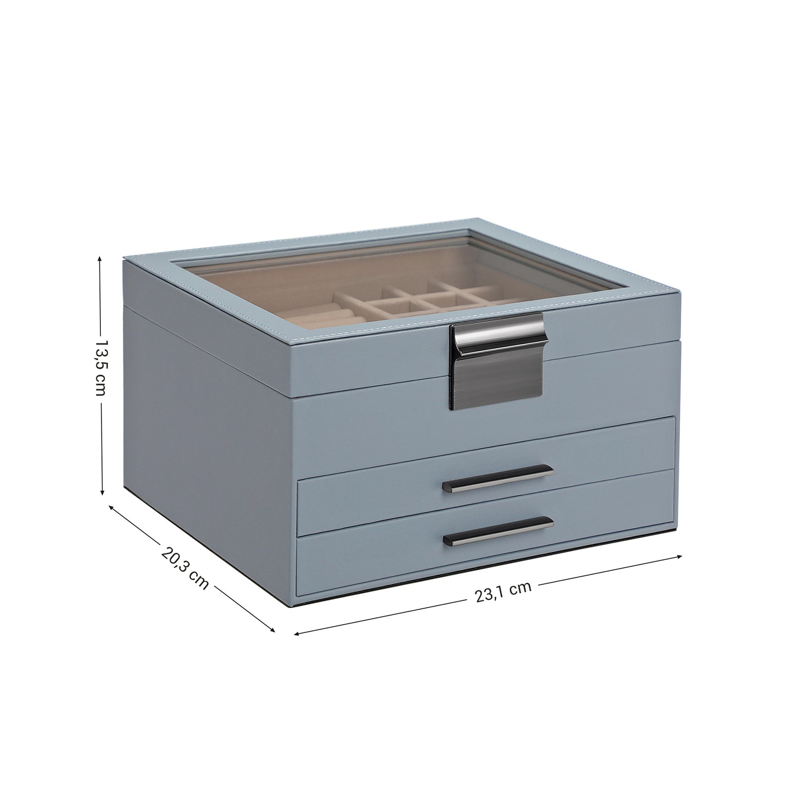 Organizer na biżuterię, dove blue