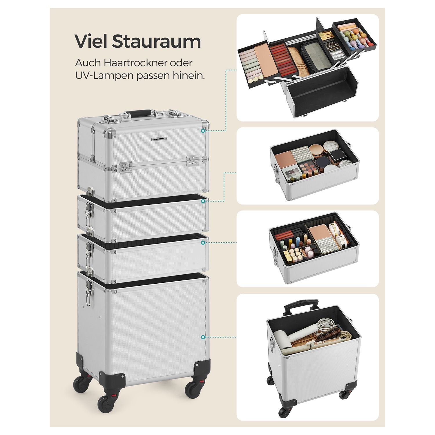 Organizer, ecru, 82,5 cm