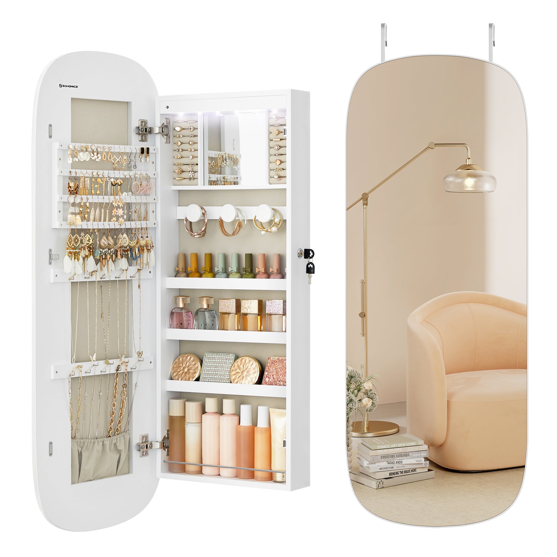 Organizer, biały, 42 cm