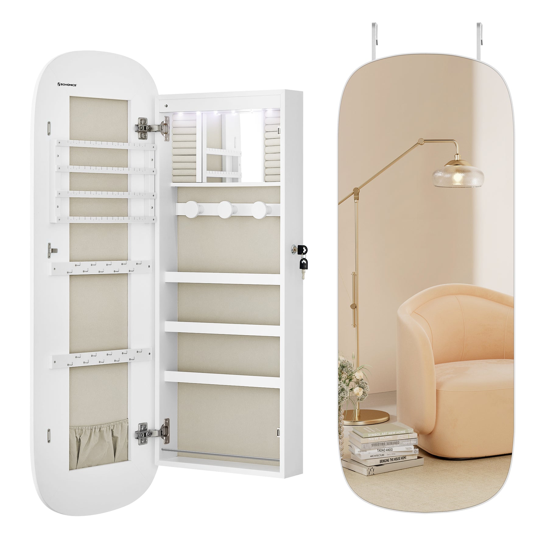 Organizer, biały, 42 cm
