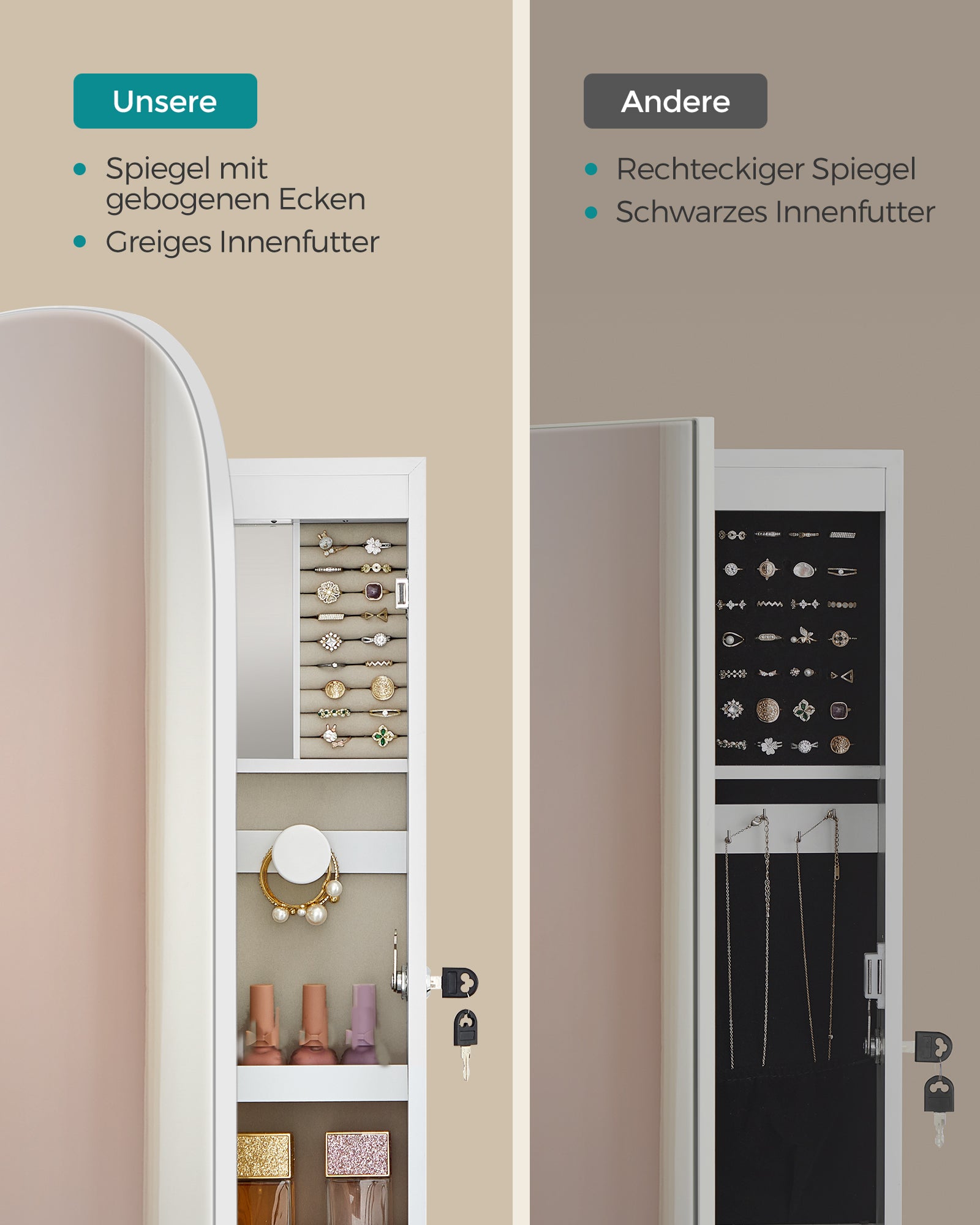Organizer, biały, 42 cm