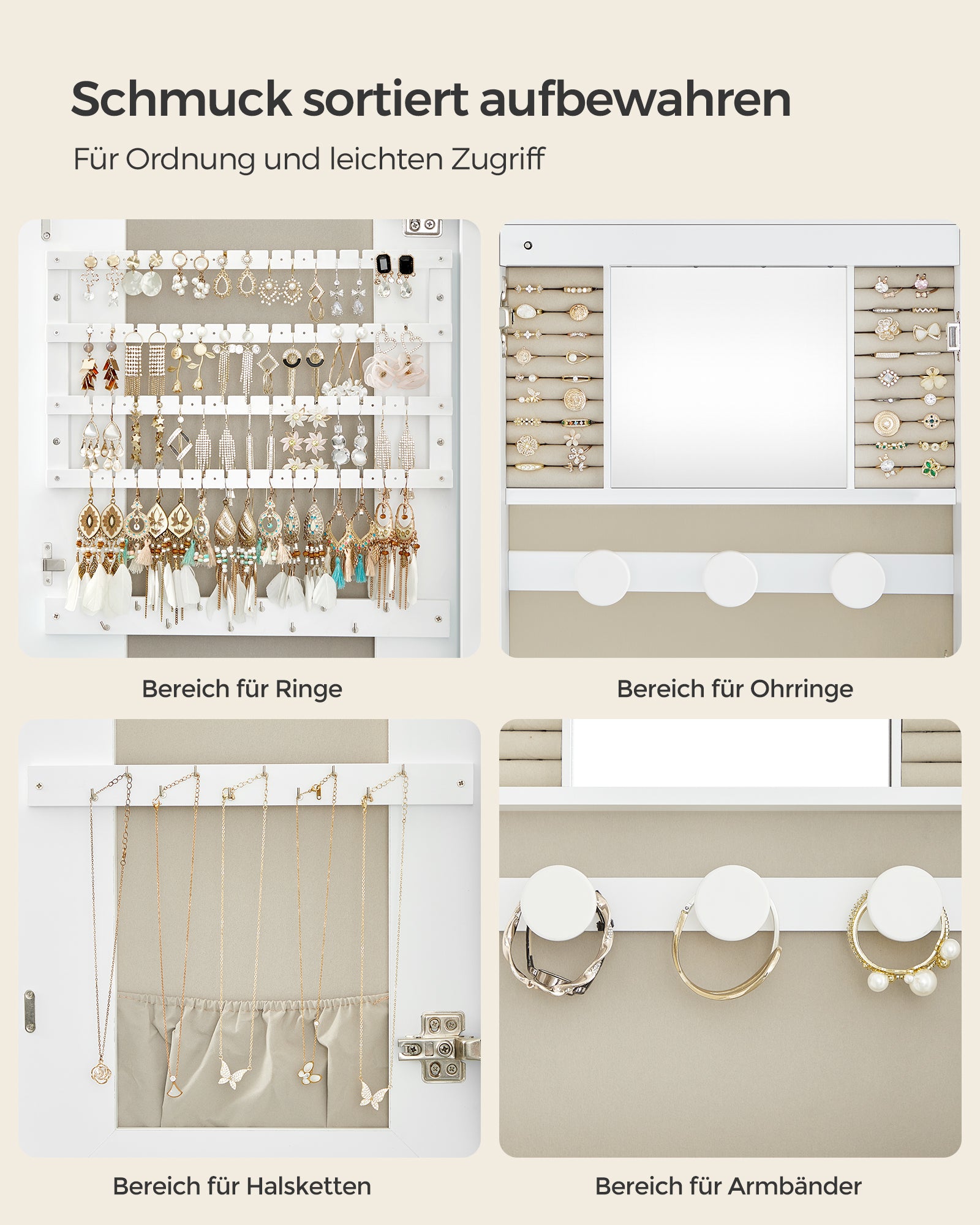 Organizer, biały, 42 cm