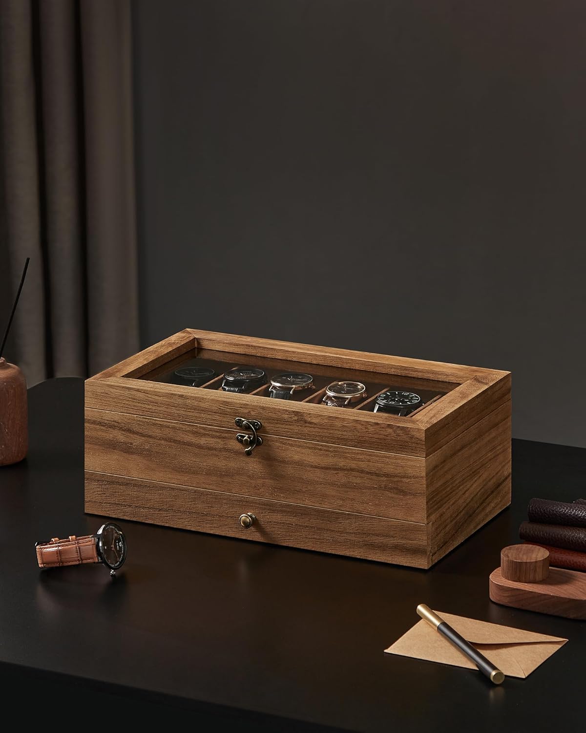 Organizer na biżuterię, coffee brown