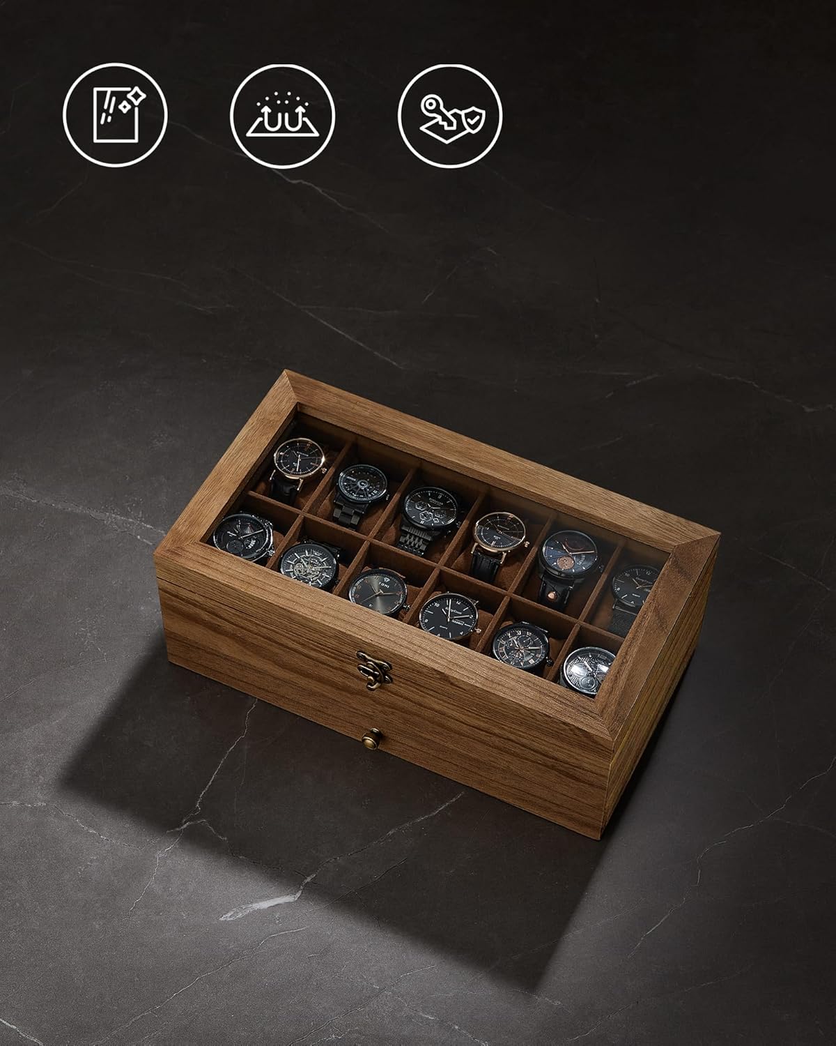 Organizer na biżuterię, coffee brown
