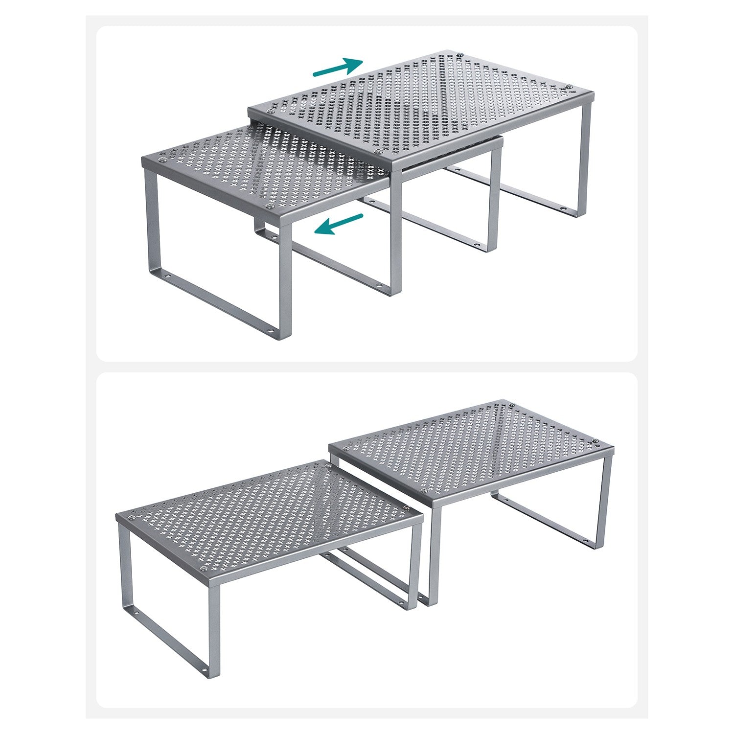 Zestaw 2 metalowych organizerów kuchennych