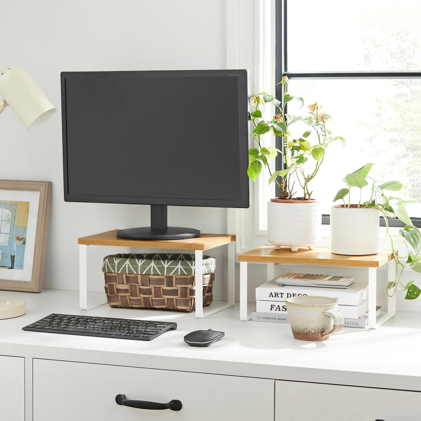 Regał do przechowywania, light bamboo, 29,7 cm