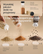 Stojak na przyprawy 3-poziomowy z 24 słoiczkami