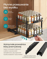 Wysuwany organizer na przyprawy 2-poziomowy czarny