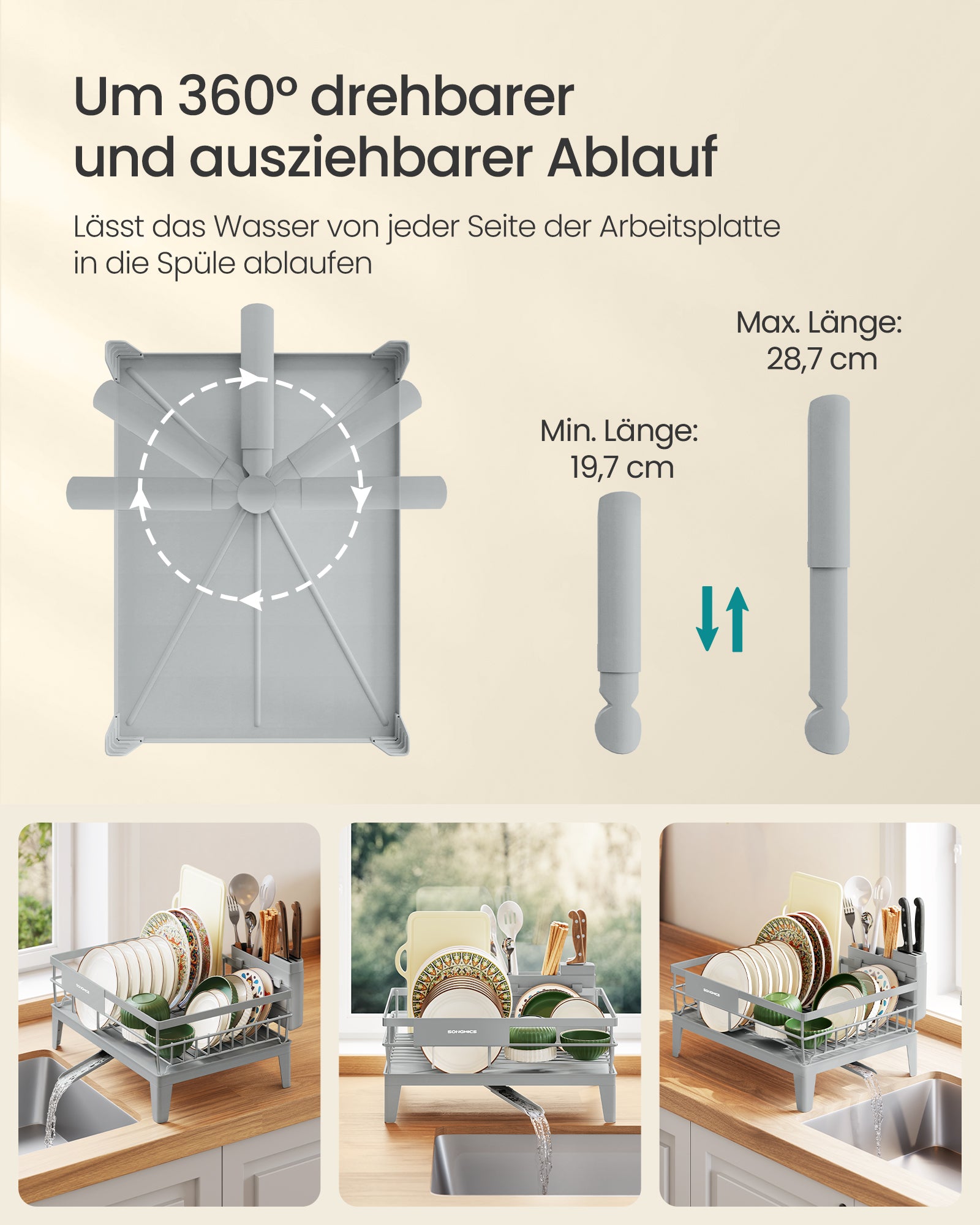 Mebel do domu, jasnoszary, 42,4 cm