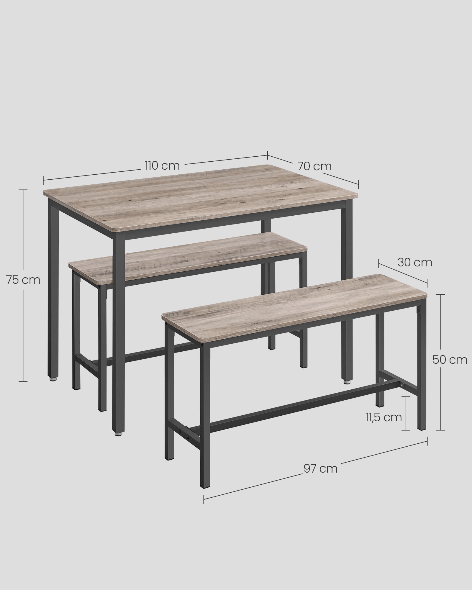 Mebel do domu, heather greige, 110 cm