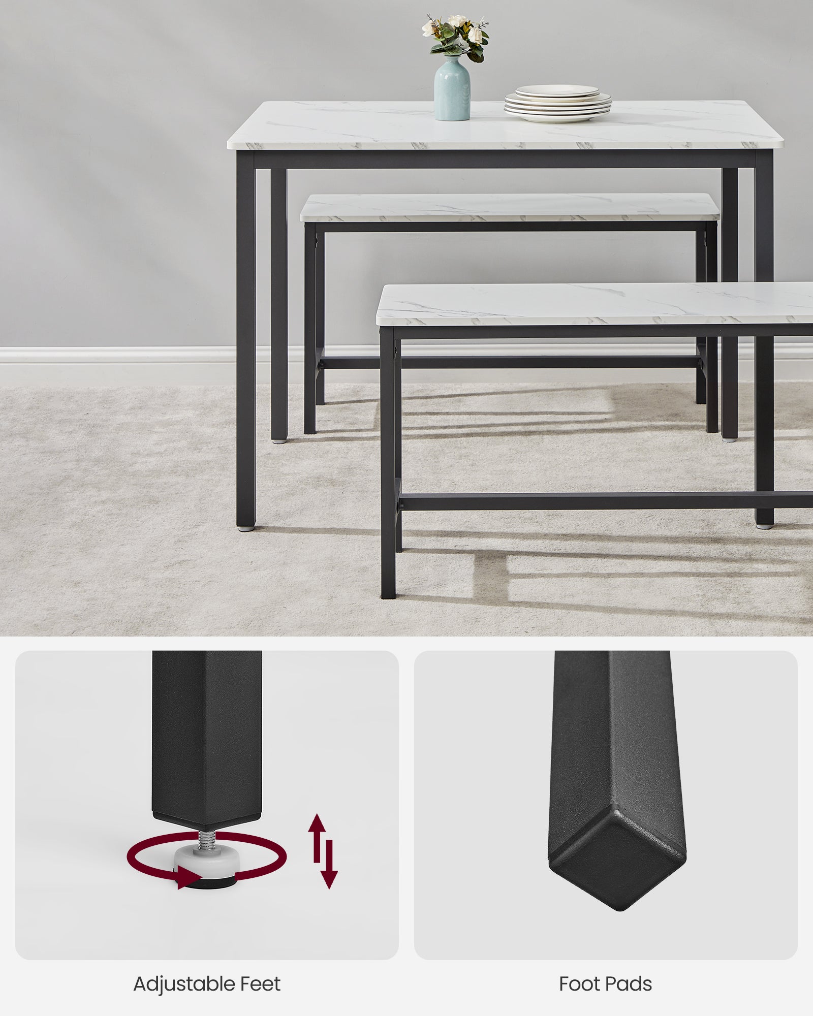 Mebel do domu, marble white, 110 cm