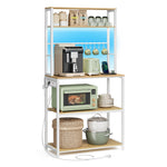 Półka kuchenna z LED 40x80x168 cm dąb z bielą