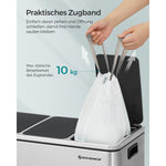 Worki na śmieci 15-20 l z sznurkiem, 80 sztuk, biały