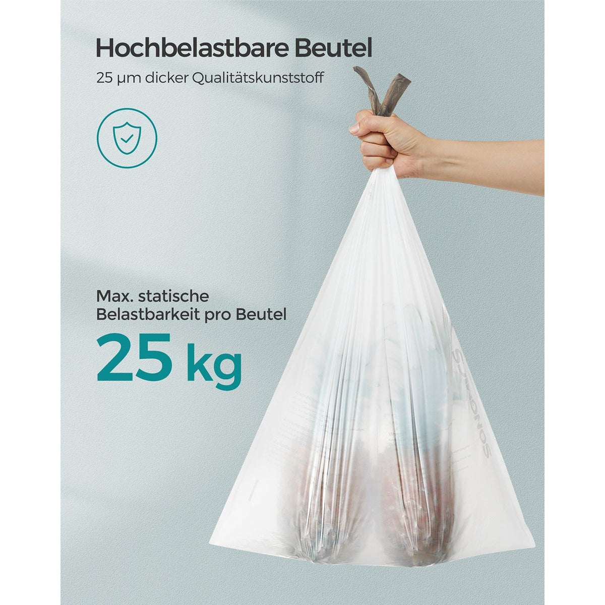 Worki na śmieci 50 l ze sznurkiem, 80 sztuk