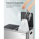 Worki na śmieci 30 l z sznurkiem, 180 sztuk, biały