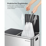 Worki na śmieci 30 l z sznurkiem, 180 sztuk, biały