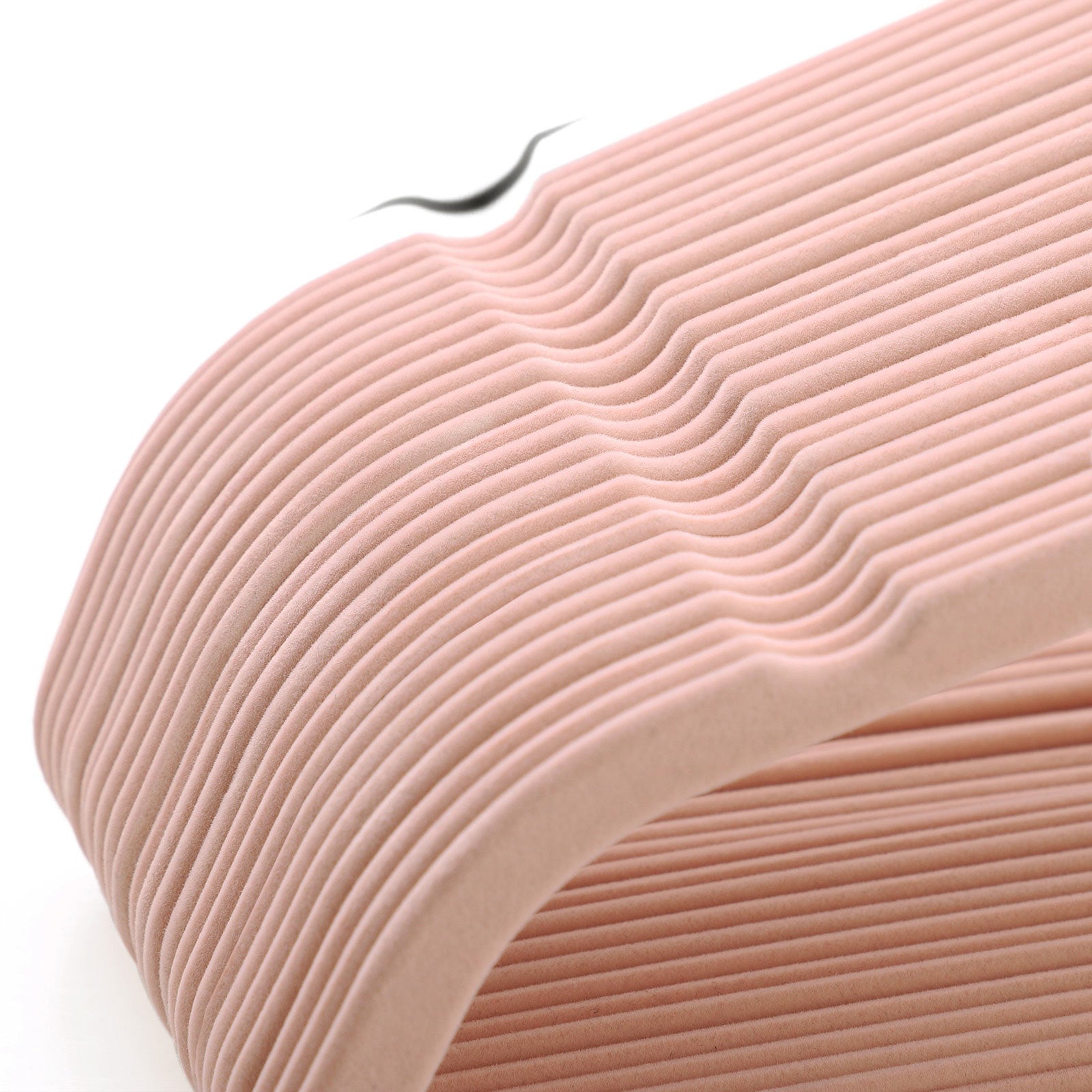 Wieszaki welurowe, coral pink