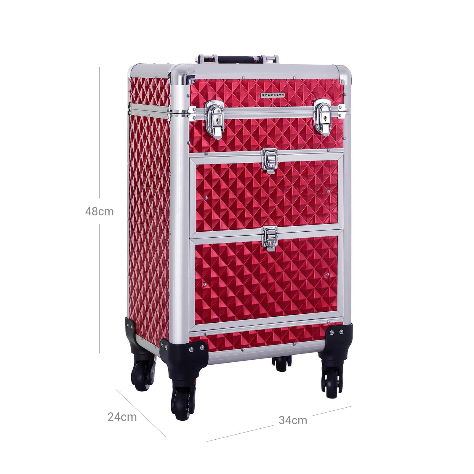 Organizer, czerwony, 34 cm
