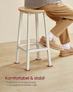 Zestaw 2 stołków barowych dębowo-białych 65 cm