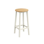 Zestaw 2 stołków barowych dębowo-białych 65 cm