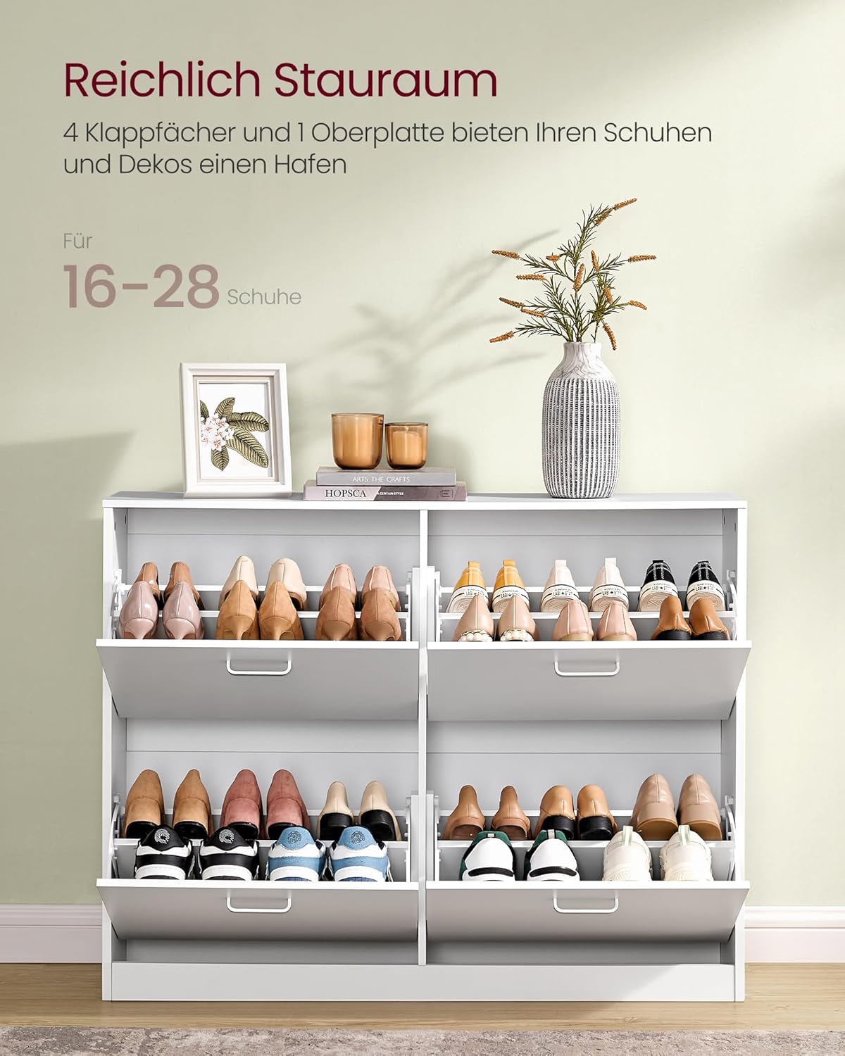 Szafka na buty, snow white, 105,5 cm