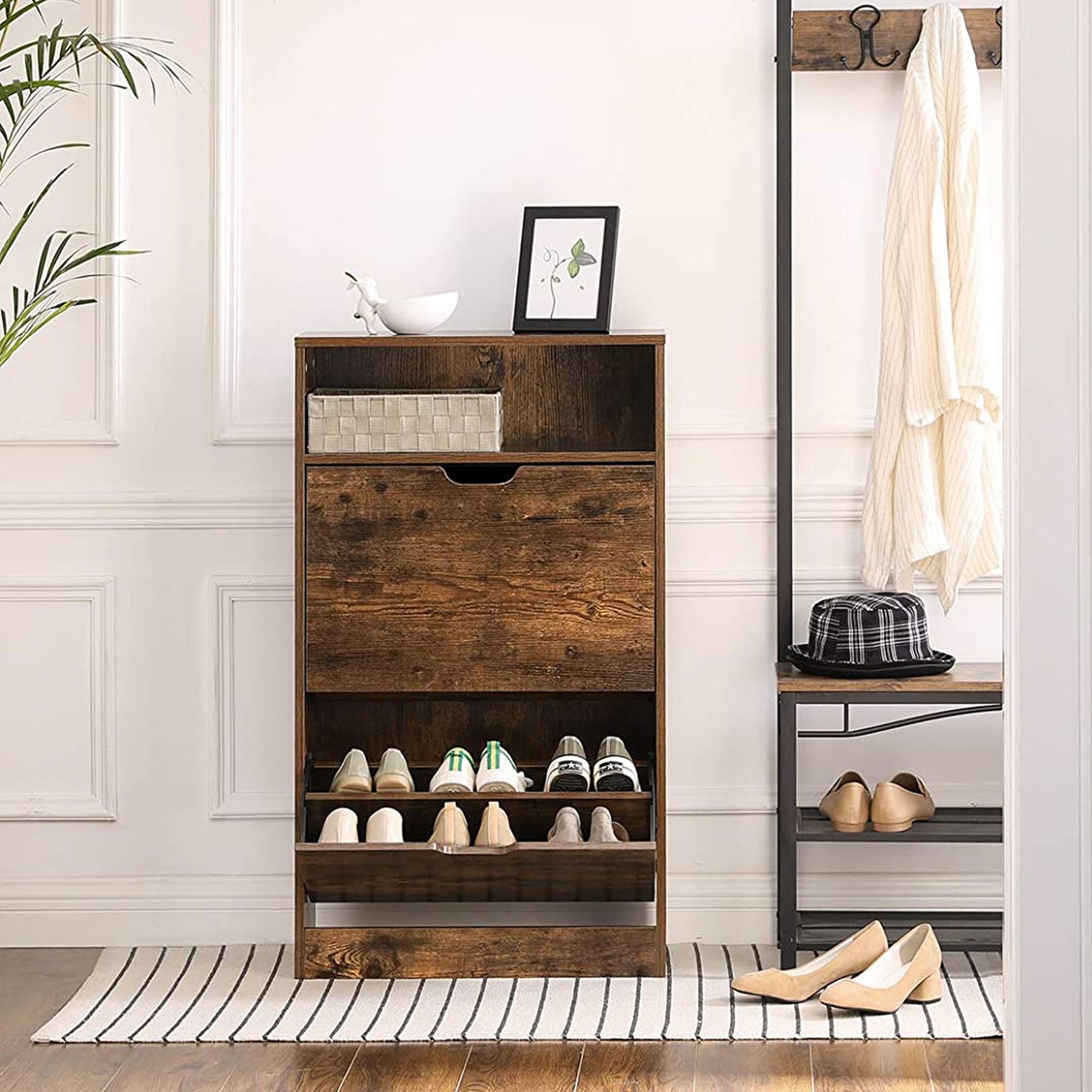 Szafka na buty, rustykalny brąz, 102 cm