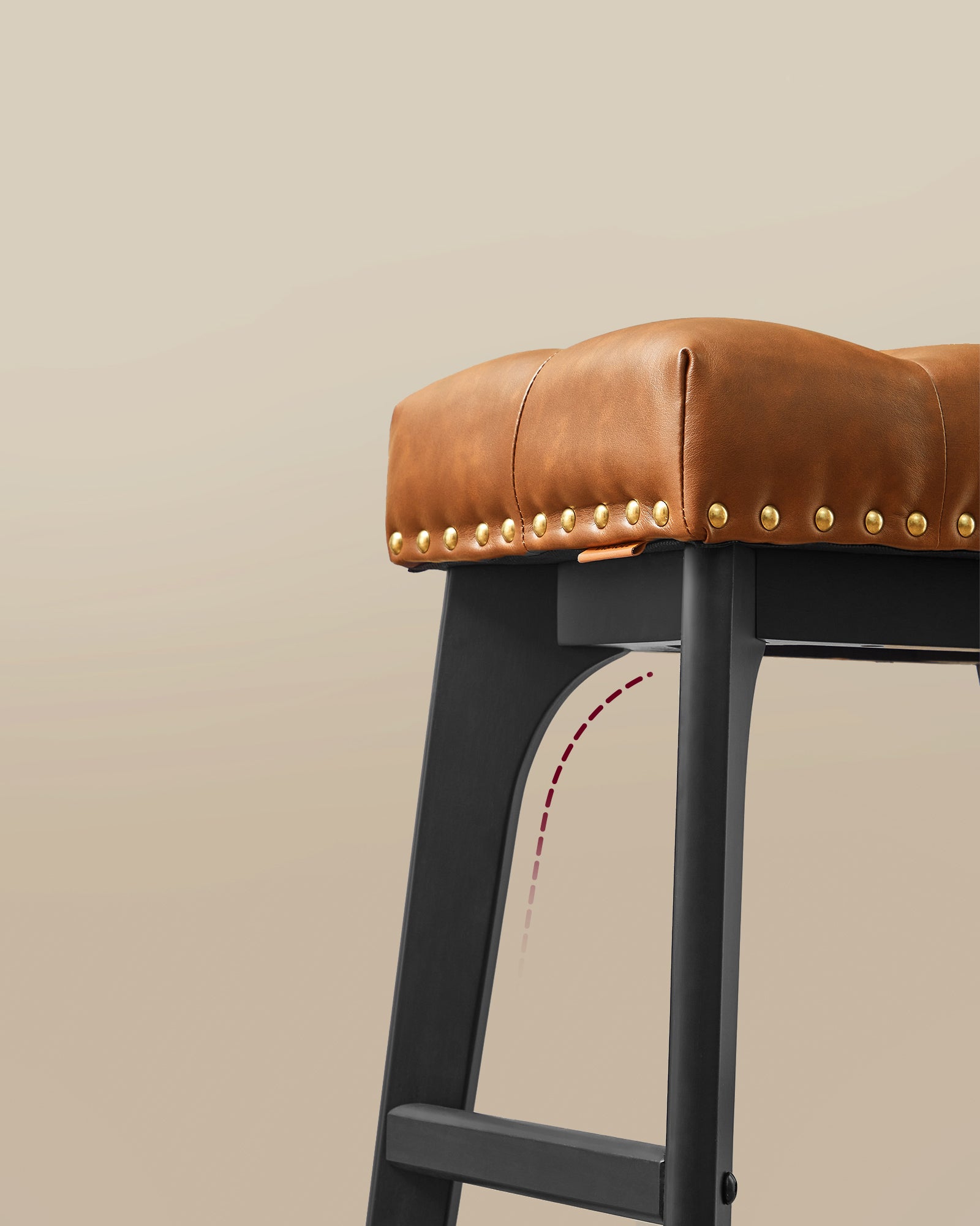 Hokery, coffee brown, 44 cm