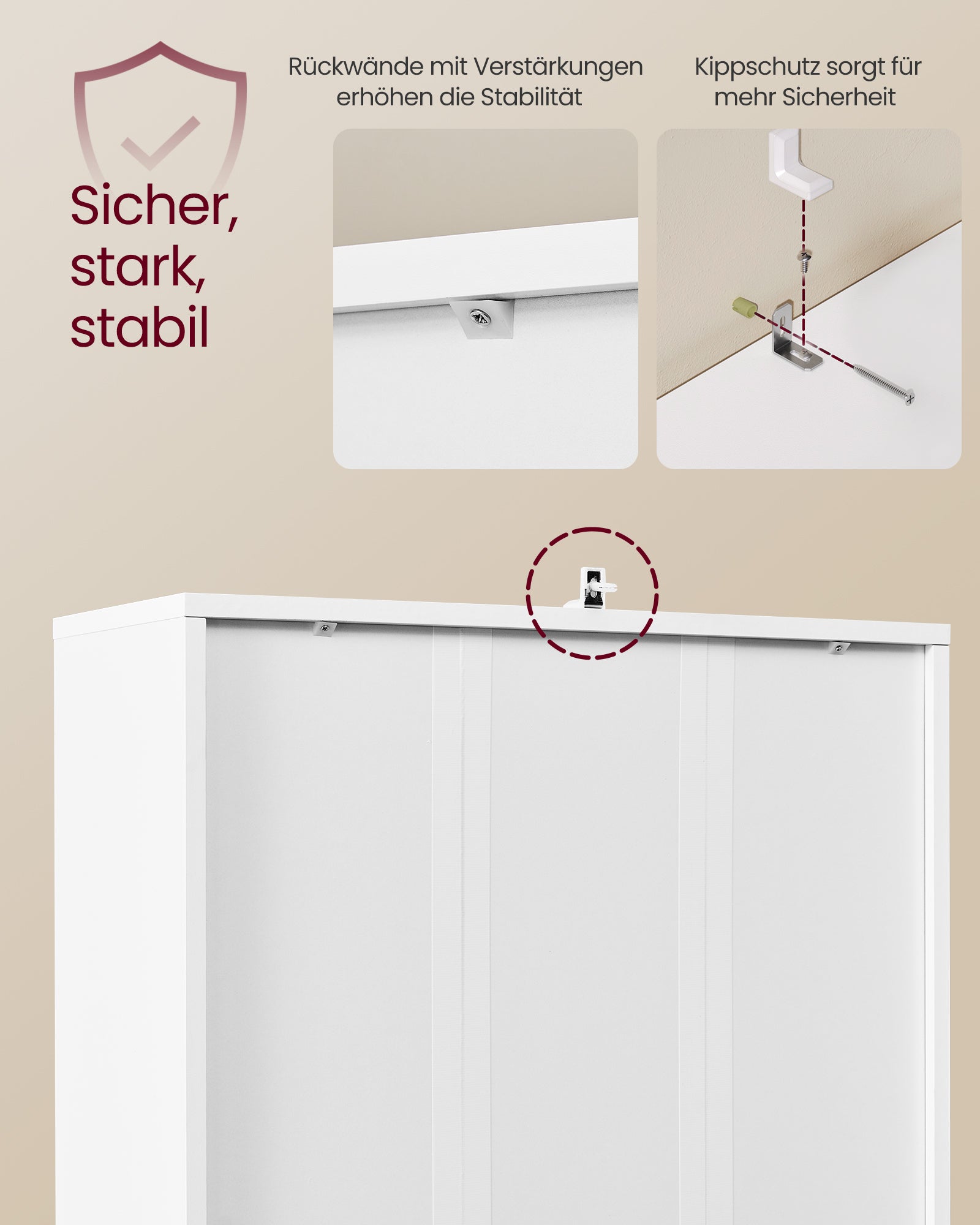 Regał na książki, biały, 60 cm