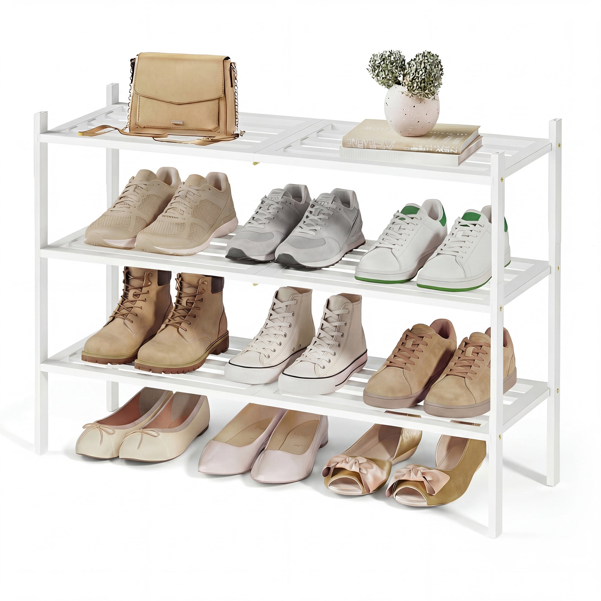 Regał na buty, biały, 70 cm