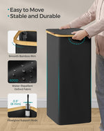 Kosz na pranie, czarny, 42 cm