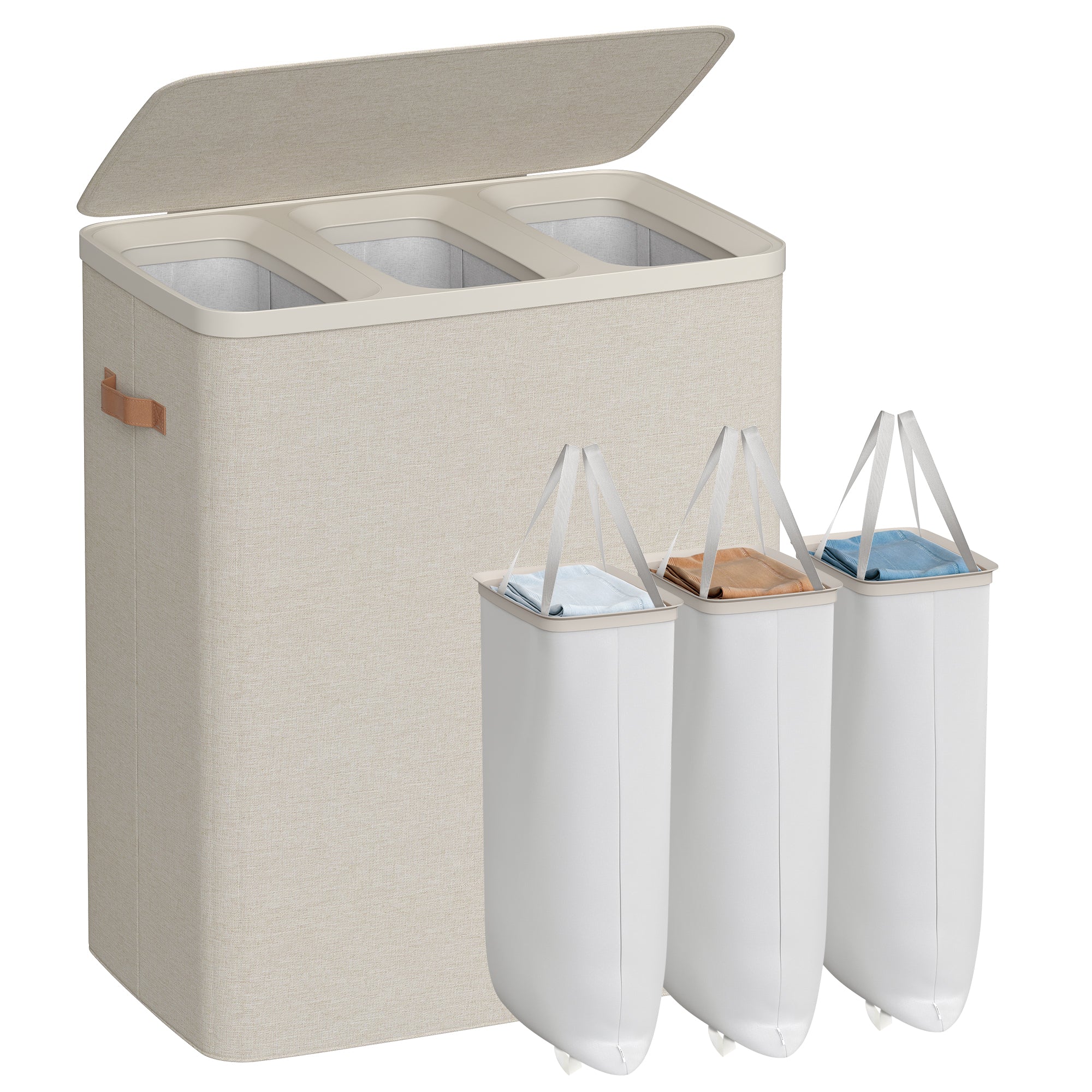Kosz na pranie, cappuccino beige, 64 cm