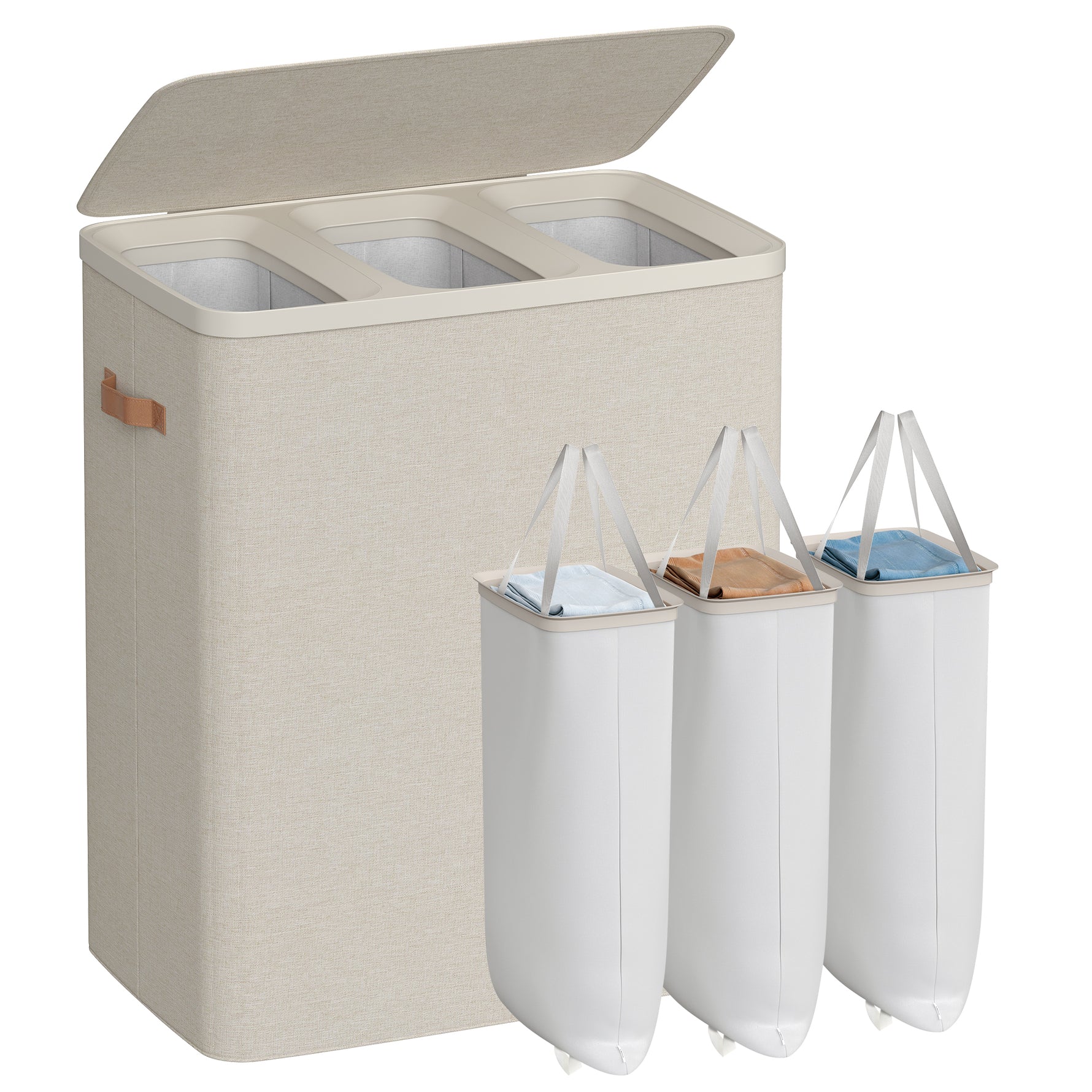 Kosz na pranie, cappuccino beige, 64 cm