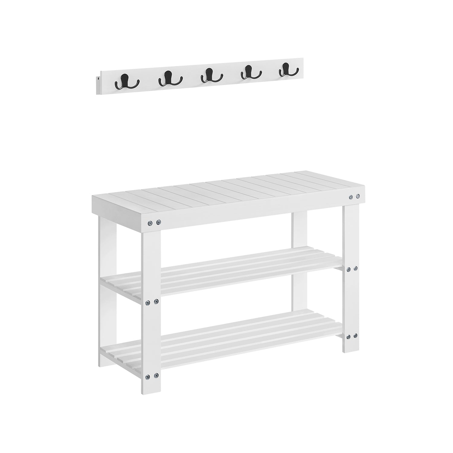 Ławka na buty, cream white, 70 cm